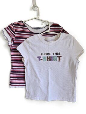 LIMITED TOO Girls 12 / M Set of 2 100% Cotton Short Sleeve Shirts Tops